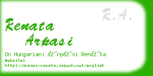 renata arpasi business card